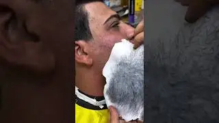 Beard Waxing 😳 Pain 😱 #waxing #barber #beard #viral #shorts #trending #youtubeshorts #viralvideo