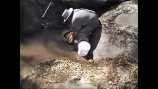 Digging for sapphires at Down the Hill Yarrow Creek, near Glen Innes NSW Australia (2)