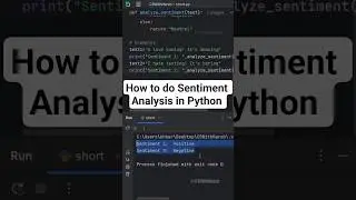 How to do Sentiment Analysis in Python #cswithharsh #pythoninhindi #python #shorts Python Shorts