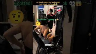 Jungkook spotted in a randam GYM vlog 😳😱 #jk #jungkook #shorts #bts