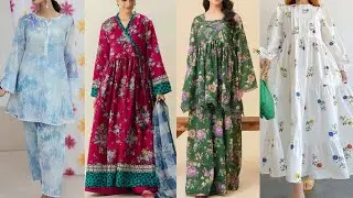 Summer Special Casual Wear Printed Frock Design For Girls/Lawn Frock Designs 2024/Cotton Frock Dress