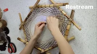 Crafting a Native-Inspired Dreamcatcher with Natural Reed Ring 🌿 | Handmade Live Tutorial