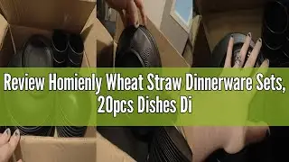Review Homienly Wheat Straw Dinnerware Sets, 20pcs Dishes Dinnerware Sets Microwave and Dishwasher S