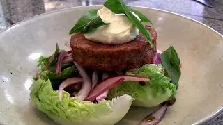 Bunless Vegetarian Burger - Tasty, Healthy and very easy to make in your air fryer.