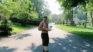 Downhill Longboard While Flying Drone
