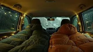 Rain Sounds on Rear & Side Car Windows Cozy Car Camping ASMR for Sleep & Relax