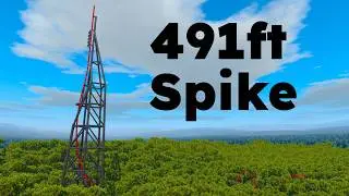 Hellspire | 491ft Strata Spike | 112mph | Vekoma Multi-Launch | NoLimits 2 + FVD++ | Coaster 134
