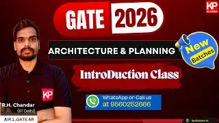 GATE 2026 Architecture & Planning Introduction Class! KP Classes