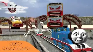 Building a Thomas Train Chased By Bus Eater Monster, Bus Eater Mutant AND Friends in Garry's Mod!!!