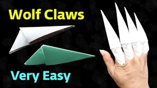 Paper Wolf Claw Tutorial for Beginners 🐺 DIY Origami Finger Claws