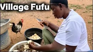 Preparing Cassava for Fufu 🔪#fufu#village #cooking #cassava
