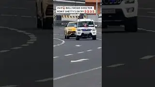 Въезд VIP-режиссера Болливуда Рохита Шетти на Lamborghini Urus в сопровождении полиции #Shorts#India