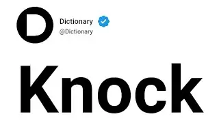 Knock Meaning In English