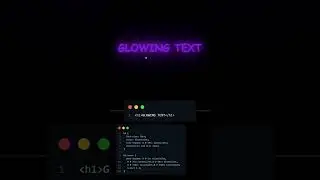 Add Glowing Text In Website using css ✨#programming #html #css