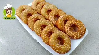 پختن دونات کنجدی  sesame donut reciepe