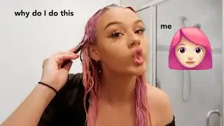 dying my hair pink lmao