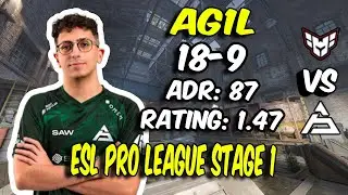 Ag1l 18 Kills vs SAW! Ag1l POV (Train) at ESL Pro League Season 21 Stage 1