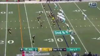 Matt Moore wrecked by Bud Dupree on scramble play