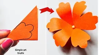 How To Make Paper Flower | DIY Paper Flower Craft| Beautiful Paper Flower Making Idea | 