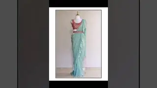 Latest And Trendy Ruffle Saree with Belt  (Fashion) 💖