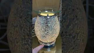 Aroma Desire Crackled Glass Wax Melt and Oil Burner by The Leonardo Collection