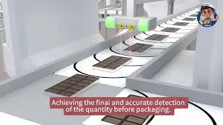 KJT high-frequency laser range sensor can accurately measure the stacking height of chocolates!!