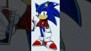 Casual Hoodie Sonic Vs Rainbow Sonic (Mlp style) V2