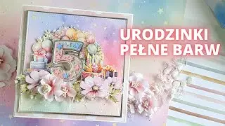 Kartka dziecięca. Urodziny dziecka. Children's card. Step by step. Scrapbooking. Cardmaking.