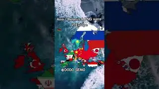 Asia + Belarus & PNG were in Europe #countryflags #maps #europe #belarus #png #map #geography#shorts