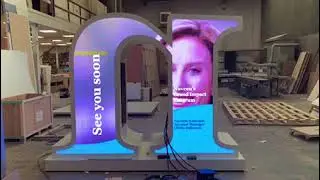 Nuveen letter n shape video LED display by visualpower
