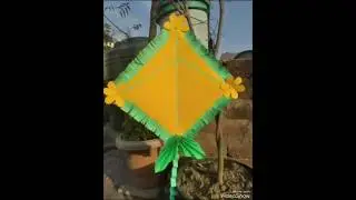 how to make easy kite for basant panchami||basant panchami kite craft#shortsfeed#ytshorts#papercraft