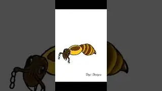 Honey Bee 🐝 Drawing digiarts#digi-Designs