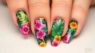 Tropical Nail Art Designs| Tropical Nail Colors| Nails for Beach Vacation