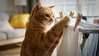 The Most Responsible Cat on the Internet 🧼🍳🐱🧡