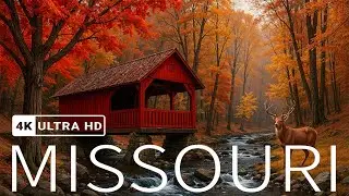 Missouri Autumn 4K UHD | Gentle Autumn Scenery Blends With Piano Music