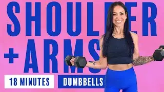 20 Minutes to SHREDDED Shoulders, Arms and Abs! | Dumbbell Workout | Steph Lyons Fitness