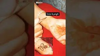 simple henna design with bracelet🥰#mehndi #henna #art #tattoo #arabic #simple #shortvideo #viral