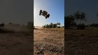 RC Car Slow-mo jump close call #shorts #rccar #arrma