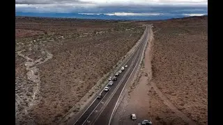 Drone video of flooding at Red Rock Canyon