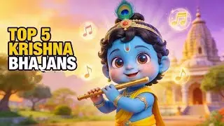 Top 5 Krishna Bhajans for Kids 🪈✨ Cute Baby Kanha Songs 2026 | राधे कृष्ण भक्ति Kridha Toons