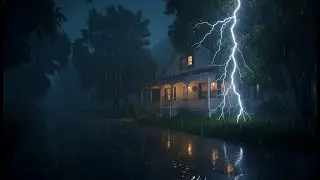 Heavy Rain & Thunderstorm Ambience | Relax and Fall Asleep with Heavy Rain White Noise