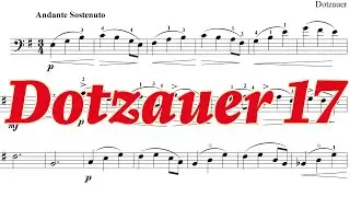 Dotzauer Cello Etude No. 17 from 113 Exercises | Play Along Tutorial in Fast and Slow Tempo