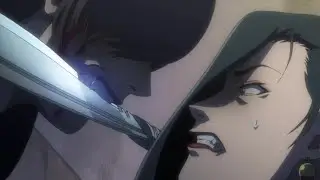 black lagoon: roberta's blood trail - roberta bites a knife (dub)