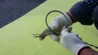 台付けワイヤーの編み方　挿し方