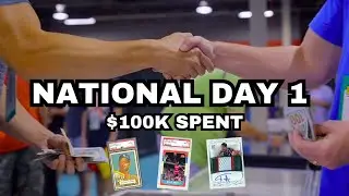 SPENDING $100K DAY 1 of the National Card Show | Card Gains EP 26
