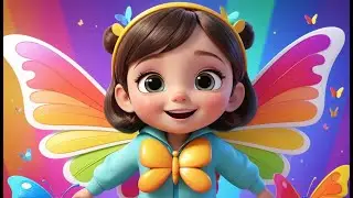 Seven Little Butterflies Flutter By | Colorful Nature Song for Kids | Gentle Learning Rhyme