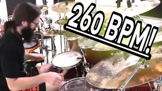 Insane 1 foot blast beat at 260 bpm 🤯 Double Bass Drumming - Kevin Paradis #shorts