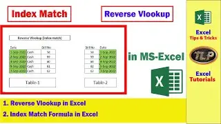 How to do Reverse Vlookup in Excel |  Index Match Formula in Excel