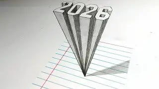 🔥How To Draw A 3D 2026 Awesome Trick Art | Pencil Drawing 😱