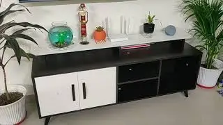 TV Unit Unboxing  and Installation | BlueWud Engineered Wood Tv  Unit Wenge & White | Unbox Anything